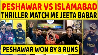 🔴PESHAWAR VS ISLAMABAD LIVE PESHAWAR WON BY 8 RUNS THRILLER MATCH ME JEETE BABAR AZAM PSL 9 [upl. by Oicram]