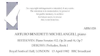 LONDON Recital 13 April 1982 Arturo Benedetti Michelangeli piano [upl. by Alleinad]