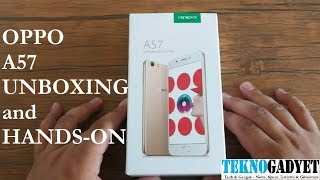 OPPO A57 Unboxing and Handson [upl. by Annawahs632]