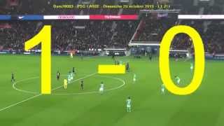 PSG  ASSE 25102015  41 L1 J11 55  Juste après les buts du PSG [upl. by Ignaz]