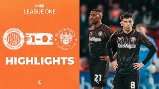 Highlights  Stevenage v Blackpool [upl. by Aytak]