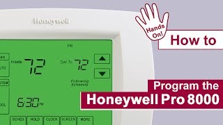 How to program the Honeywell Pro 8000 Thermostat [upl. by Anilosi834]