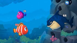 Fishdom minigame Eat fish and grow big and collect 300 coins ll Eating fish game youtube games [upl. by Duester]