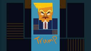 Donald Caricatura geométrica donaldtrump caricature art neoplasticismo [upl. by Rheba326]