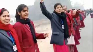 Human Chain formation by the students and teachers of DAV PUBLIC SCHOOL Khabra Muzaffarpur [upl. by Imoian]