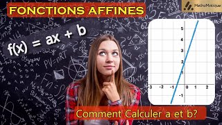 3eme19Fonctions affines1Calculer le coefficient directeur et lordonnée à lorigine MethoMatique [upl. by Anahpos]