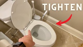 How to Tighten a Toilet Seat  2 Methods [upl. by Ainekahs683]