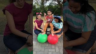 Cute mom and brothers play with new balloon shoes 🤣👧🏻😍😇👩🏻💕👶🏻 [upl. by Onofredo]