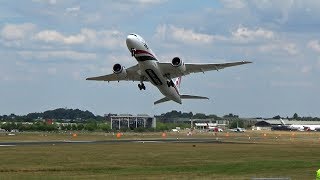 🇧🇩 Biman Bangladesh Airlines Boeing 7878 Full Display Farnborough Airshow [upl. by Ahsekel]