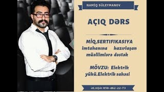 Elektrik yükü Elektrik sahəsi   Onlİne Açıq Dərs [upl. by Thgiwd]