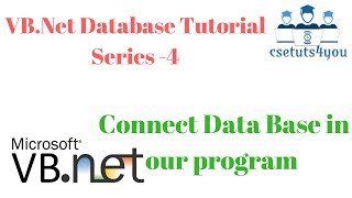 VBNet Database Tutorial Series 4 connect database in our program [upl. by Marena]