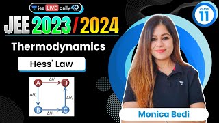 Thermodynamics L6  Hess Law  jee2024 jee2025 jeechemistry monicabedi [upl. by Notlem]