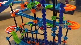 Updated  Fully Assembled Sharper Image Discovery Toys 313 Piece Marble Track Close Up Video [upl. by Darill231]