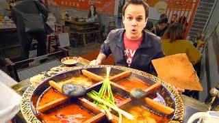 Chinese Street Food HOT POT HEAVEN  RABBIT Noodles and SPICY Dumplings in China  CHILI OIL 4 LIFE [upl. by Aicilat]