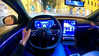 RENAULT MEGANE 2023  NIGHT POV test drive PURE DRIVING ETECH 160kW [upl. by Dnomal]