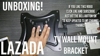 Unboxing Cheap Universal Swivel TV Wall Mount 14quot  42quot from Lazada [upl. by Euqirat371]