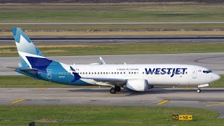 WestJet Boeing 737 MAX 8 Takeoff from Halifax 4K [upl. by Sagerman]