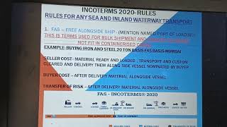 Practical Training7 Brief explanation of Incoterm  ExWorksFCAFAS and FOB [upl. by Devad54]