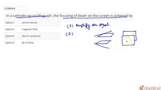 In a cathode ray oscillograph the focusing of beam on the screen is achieved by [upl. by Enomrej]