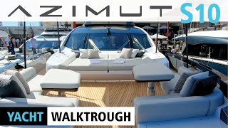 AZIMUT S10 YACHT WALKTROUGH  CANNES BOAT SHOW [upl. by Trebo997]