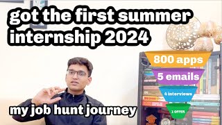 MY SUMMER INTERNSHIP 2024 APPLICATIONS JOURNEY  GETTING THE FIRST OFFER  INSIGHTS AND LEARNINGS [upl. by Swetlana98]