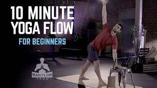 10minute Yoga Flow for Beginners [upl. by Hayidan637]