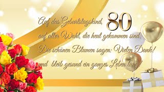 Geburtstagslied  Auf das Geburtstagskind zum 80 Geburtstag  Schlager als Gruß  Video oder MP3 [upl. by Haneekas810]