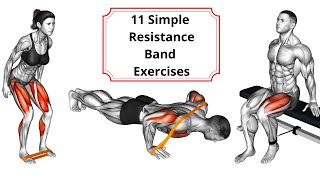 11 Simple Resistance Band Exercises to Strengthen your Body [upl. by Alameda]