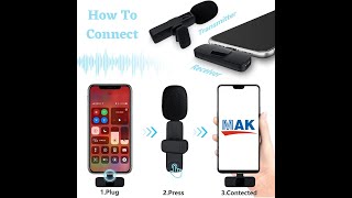 Wireless Lavalier Microphone for iPhone Lapel Microphone Wireless Microphone Unboxing amp instructions [upl. by Nnyletak]