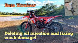 Beta Xtrainer oil injection delete and Fixing crash damage [upl. by Alsi782]