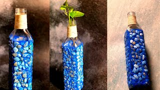 Mosaic Bottle Art Using Egg Shells [upl. by Marvella]