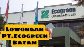 LOWONGAN OPERATOR PT ECOGREEN OLEOCHEMICALS [upl. by Wivina788]