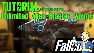 Fallout 4 Tutorial  Unlimited Alien Blaster ammunition [upl. by Aara]