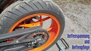 Motorrad Schrauberstunde Kettenspannung und Kettenpflege [upl. by Silbahc130]