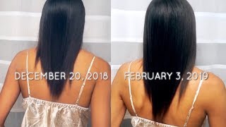 Kerotin Hair Growth Vitamin 1 Month Length Check amp Review [upl. by Wootan870]