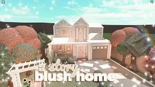 blush 2 story home 108k ❀ bloxburg speedbuild  luminto [upl. by Inattyrb]