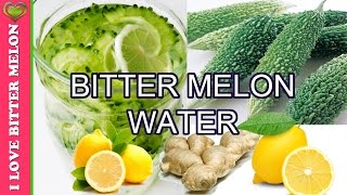 DIABETES BITTER MELON INFUSSED WATER with GINGER GOURD KARELA juice smoothie करेला विधि रस ठग [upl. by Dalohcin195]