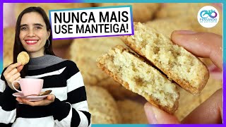 Descubra o BISCOITO AMANTEIGADO que não leva MANTEIGA DERRETE NA BOCA saudável vegano sem glúten [upl. by Einahpats246]