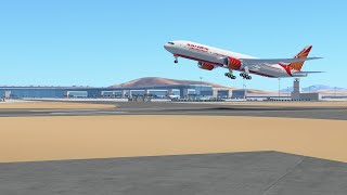 Air india B777300ER takeoff and Landing at chhatrapati shivaji Mumbai Infinite flight simulator [upl. by Aicitan]