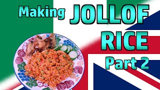 Making Jollof Rice  Part 2  Atomic Shrimp Attempts It [upl. by Yrahca263]