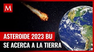 Telescopio capta al asteroide 2023 BU acercándose a la Tierra [upl. by Crescen]