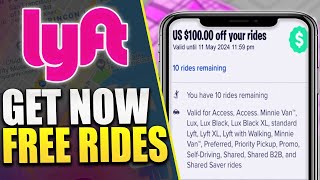 How I get FREE Lyft Rides 100 Ride Credits➡️ FREE Lyft Promo Codes for New AND Existing Riders [upl. by Lavine]