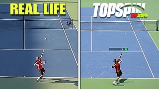 TopSpin 2K25 vs Real Life Tennis • Roger Federer Comparison [upl. by Amairam329]