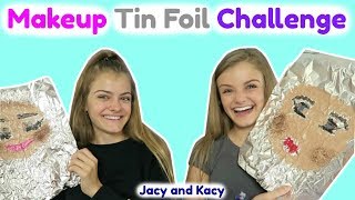 Makeup Tin Foil Challenge  Jacy and Kacy [upl. by Noivaz681]