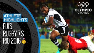 🇫🇯 Fijis road to the Rugby 7s Gold Medal🥇 All Mens Tries at Rio 2016  Athlete Highlights [upl. by Analim]