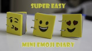 How to make mini diary miniature diariesDIY Emoji diary simple gift ideas [upl. by Litnahs]