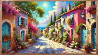 Vintage Mediterranean Landscape Painting Frame TV Art Screensaver for TV Wallpaper [upl. by Langbehn]