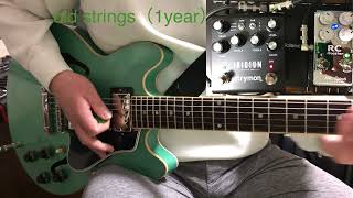 新しい弦 vs 一年使った弦  new strings vs old strings （1year） [upl. by Niabi695]