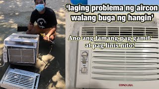 Condura air conditioner not cooling basic and common problem cleaning [upl. by Kcuhc647]