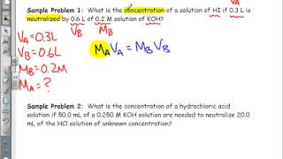 Acids Bases amp Salts Titration Sample Problems [upl. by Attenauq]